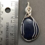 dumortierite stone pendant