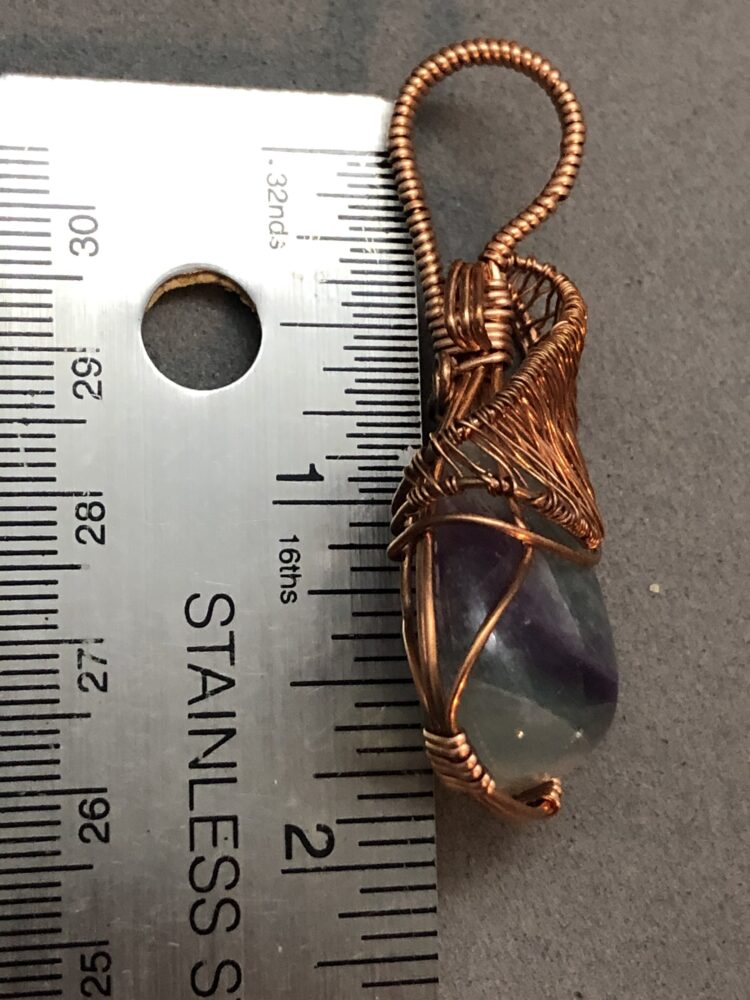 fluorite stone pendant