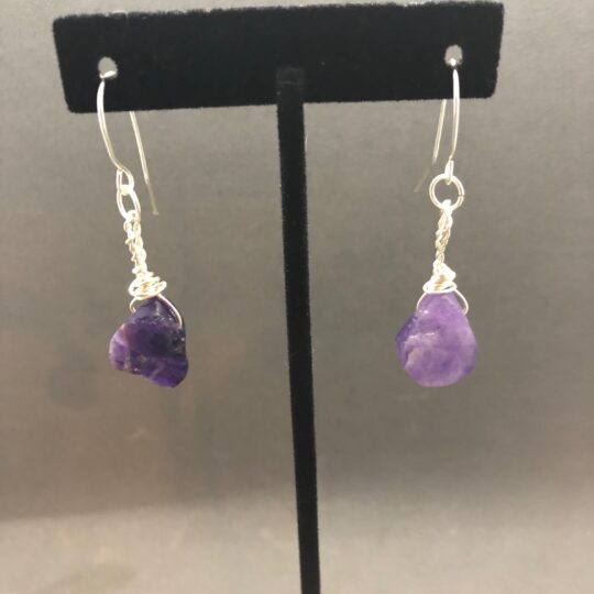 amethyst drop earrings