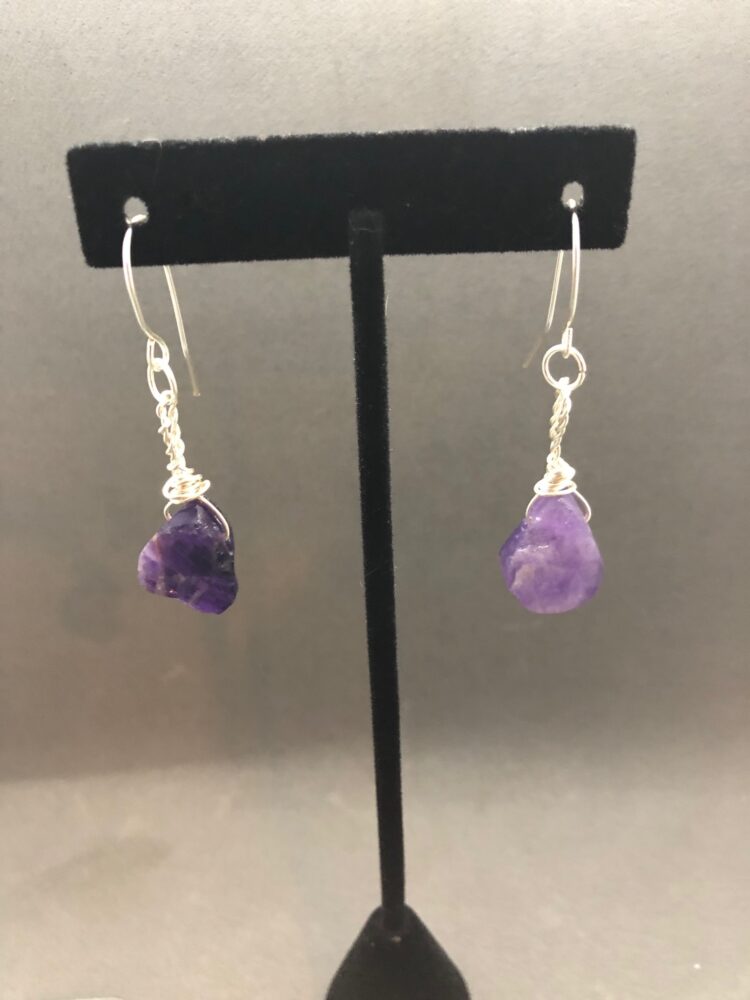 amethyst drop earrings