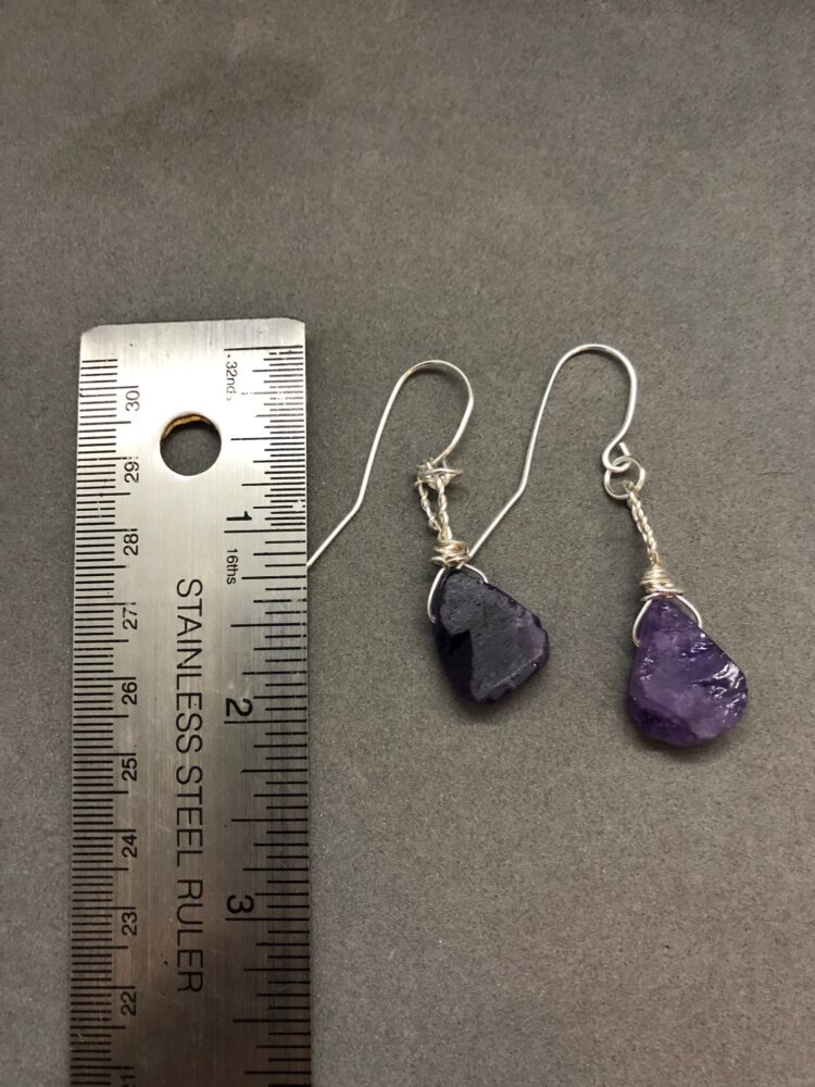 amethyst drop earrings