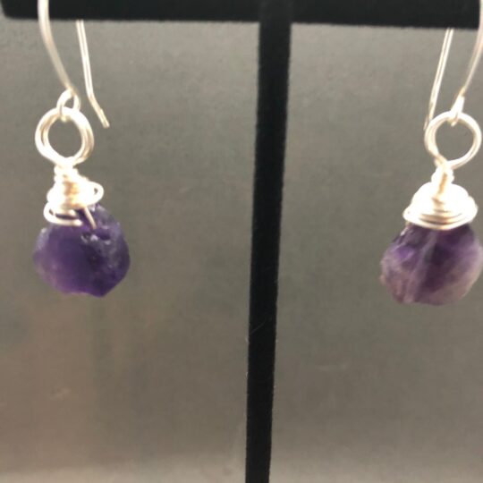 amethyst drop earrinigs