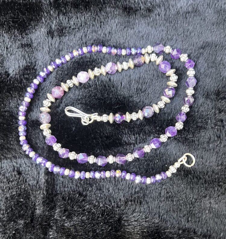 Amethyst wrap bracelet